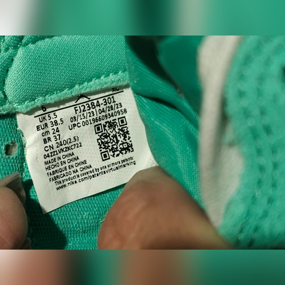 NIKE CORPORATE X JORDAN AIR SHIP GOT EM SNEAKERS LIGHT MENTA Sz 6 M - Picture 14 of 16